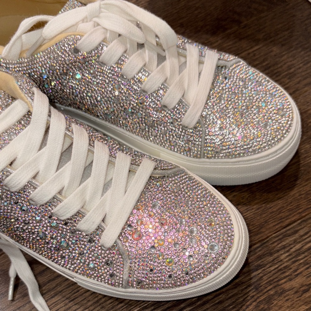 NWT Betsey Johnson Sidny Rhinestones Sneaker - Picture 2 of 8